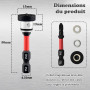 KEWAYO Lot de 2 Embouts PH2 Magnétiques 1/4" pour Placo - Embout Tournevis à Positionnement pour Plâtre et Cloisons Sèches - 50m