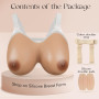 Vollence Sangle en Silicone Formes de Seins Faux Seins Prothèse pour Patient de Mastectomie Travesti Femmes Trans Cancer Cosplay