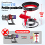 Petit bac à poussière de remplacement pour Dyson V10 aspirateur traîneau, bac de remplacement pour Dyson V10 Part No.969509-02 a