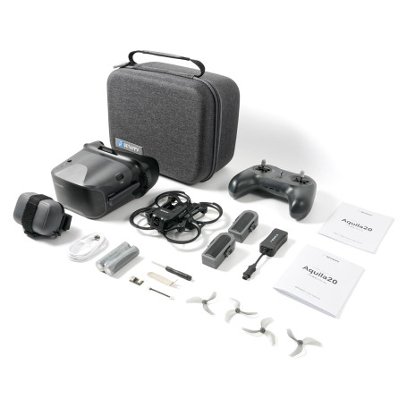 BETAFPV Aquila20 HD FPV Kit with Aquila20 HD Whoop LiteRadio 4 SE Radio Transmitter VR04 HD Goggles Built-in HD Digital VTX P1, 