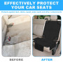 HOTUT Antidérapant Protection Siege Auto, 2pcs Protections de Siège de Voiture pour Enfants, Tapis de Siège Auto, avec 2 Poches 
