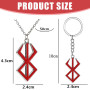 XUZOPIM Lot De 2 Collier Berserk Colliers Avec Pendentif Symbole Berserk Du Guerrier Fou De La Mythologie Viking Nordique Bijoux
