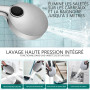 BECMai Pommeau de Douche Haute Pression jet Lavage, Shower Head Grand Diamètre 3 Types de Jets, Douchette Douche Salle de Bain P