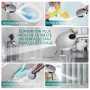 BECMai Pommeau de Douche Haute Pression jet Lavage, Shower Head Grand Diamètre 3 Types de Jets, Douchette Douche Salle de Bain P