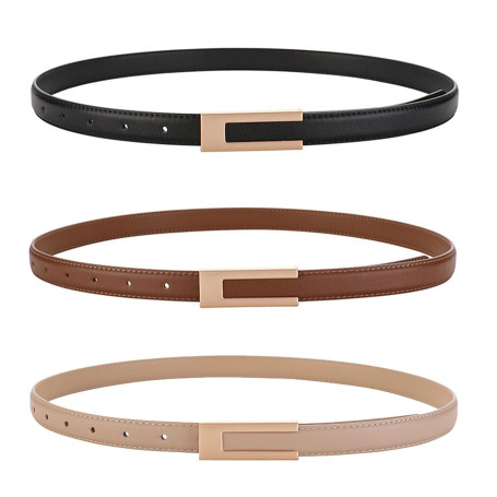 KEYRI Ceinture Femme Classique Ceinture en Cuir Ceintures Fines Elégantes Simple Belt Ceinture Réglable pour Jeans Pantalon Robe