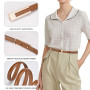 KEYRI Ceinture Femme Classique Ceinture en Cuir Ceintures Fines Elégantes Simple Belt Ceinture Réglable pour Jeans Pantalon Robe