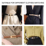 KEYRI Ceinture Femme Classique Ceinture en Cuir Ceintures Fines Elégantes Simple Belt Ceinture Réglable pour Jeans Pantalon Robe