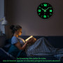 ACCSHINE Horloge Murale Numérique silencieuse sans tic tac Lumineuse 30 cm Design Moderne - Grande Digitale à Piles - Facile à L