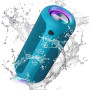 Ortizan Enceinte Bluetooth Portable 5.3, Bass Puissantes, Son 360°, Étanche IPX7, Autonomie 30h, Double Appairage Stéréo, Lumièr