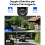 Reolink 4K PTZ Caméra Extérieur PoE, Double Objectif, Zoom Hybride 6X, Suivi Automatique, Vision Nocturne en Couleur, Détection 