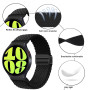 Issinlky bracelet tressée nylon pour Galaxy Watch 7/FE/6/5/4 40mm 44mm, bracelet élastique à boucle magnétique pour Galaxy Watch