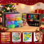 Efimeso 320 Couleurs de Feutre Acrylique Set de Marqueurs, Feutres Coloriage Adulte,Acrylic Marker à base d'eau pour Roche, Tiss