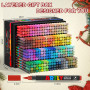 Efimeso 320 Couleurs de Feutre Acrylique Set de Marqueurs, Feutres Coloriage Adulte,Acrylic Marker à base d'eau pour Roche, Tiss