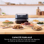 Ninja FlexDrawer Friteuse sans huile, Petite friteuse à air, double bac, compartiment 6,6L, appareil de cuisine multifonction 6-