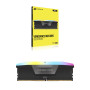 CORSAIR Vengeance RGB DDR5 RAM 8Go (1x8Go) 5200MHz CL40-40-40-77 1.25V Intel XMP 3.0 Mémoire pour Ordinateur de Bureau – Noir (C