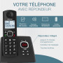 ALCATEL F530 Voice Trio - Téléphone Fixe Sans Fil DECT Avec Répondeur - Grand Écran Rétroéclairé - Haut-Parleur - Fonction Bloca