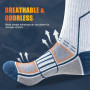 Circorld Chaussettes Homme 43-46 37-42 47-50, Chaussette de Sport Homme, Anti-Ampoule, Anti-Odeur, Absorbant l'Humidité, Chausse