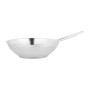 Sitram 717097 Wok Endurance Ø28cm 100% Acier Inoxydable - fond triple épaisseur - Intérieur sans revêtement nocif - Tous feux do