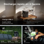 Station électrique portable ECOFLOW Trail 300 DC avec panneau solaire 45W, batterie externe ultra-légère 288 Wh, générateur sola