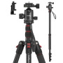 SMALLRIG CT-10 Trépied Monopode pour Appareil Photo, 72" 182cm Trépied en Aluminium Léger et Portable, Rotule Panoramique à 360°