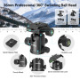 SMALLRIG CT-10 Trépied Monopode pour Appareil Photo, 72" 182cm Trépied en Aluminium Léger et Portable, Rotule Panoramique à 360°