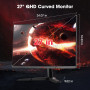 KOORUI 27'' Ecran PC Gaming Incurvé 1500R, Moniteur PC Dalle VA, Résolution QHD (2560X1440), 180HZ,1MS, DCI-P3 85%, Lunette Ultr