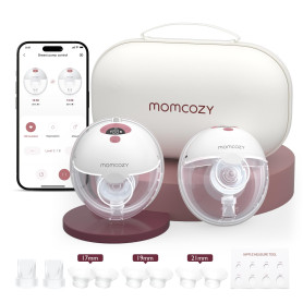 Momcozy M5 Smart Tire-lait Électrique Main Libre, Tire-lait Portable Contrôlé par Application, Pompe Électrique Sans Fil, 3 Mode