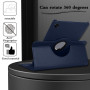 Coque Compatible avec Samsung Galaxy Tab A9+ 11 Pouces SM-X210/X215, Housse Support Rotatif 360° Etui de Protection PU Cuir