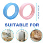 BSITSSS 16Pièces Lumineux Protection Roue Valise, Silicone Protege Roulette Valise, Housses de Protection de Roue de Bagage Rédu