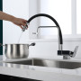 SJQKA Robinet Cuisine Rabattable Mitigeur Cuisine Rabattable 2 Modes D'évacuation De L'eau Robinet Cuisine Sous Fenêtre Pliable 