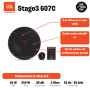 JBL Stage3 607C Système de haut-parleur voiture à 2 voies - 250 Watt Composants Ensemble d'enceinte Pro Sound de 6.5" | 16 - 17 