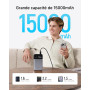 CUKTECH 15 Air 100W Totale Batterie Externe 15000mAh Power Bank, 3-Ports USB C Batterie Externe Charge Rapide avec écran TFT, Ba