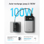 CUKTECH 15 Air 100W Totale Batterie Externe 15000mAh Power Bank, 3-Ports USB C Batterie Externe Charge Rapide avec écran TFT, Ba