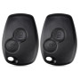 NJCXOLA Boitier de clé 2 Boutons sans Lame Compatible avec Renault Clio 3, Twingo 2, Master 3, Kangoo 2, Trafic et Modus | Coque
