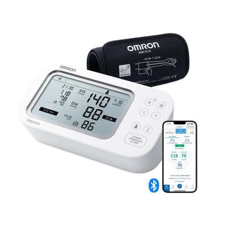 OMRON X7 Smart AFib Tensiomètre | Dépister la fibrillation auriculaire à chaque contrôle de la tension artérielle | Validé clini