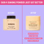 Revolution Loose Baking Powder – Poudre fixatrice de maquillage, fini lumineux, absorbe les brillances et l’excès de sébum, vega