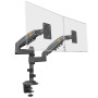 Support bureautique avec Ressort à gaz pour Deux écrans LCD 17″ – 27″ (43 cm – 69 cm de Diagonale) et Jusqu’à 9 kg chacun