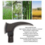 Bewinner Double Faux, Double Faucille en Acier à Haute Teneur en Manganèse, Double Faucille Facile et Confort, Outil de Jardinag