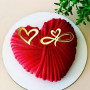 LEEQ 10pcs Décorations de Gâteau en Acrylique en Forme de Cœur - Decoration Gateau Mariage, Topper de Gâteau, Decoration Gateau 