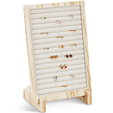 Lolalet Porte Bagues Affichage, Présentoir Bagues en Bois, Porte Bijoux pour Vendeurs Foires -Original
