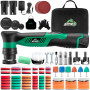 BATOCA S5 Polisseuse Sans Fil Professionnelle Mini Polisseuse Voiture 12V Polisseuse Voiture Sans Fil avec Modes DA&RO 25mm50mm7