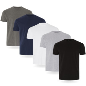 FM London Lot de 3/5 t-Shirts pour Hommes - T-Shirts de qualité supérieure avec Design légèrement ajusté