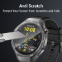Yenwen Verre Trempé pour Huawei Watch GT 5 Pro (46MM) Protection Écran, 4 Pièces Films Anti-Bulles HD Protection Ecran pour Huaw