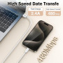 Cable USB C Charge Rapide [2Pack/3m] 3.1A Chargeur Type C Nylon Câble USB A vers USB C pour iPhone 16 15,Galaxy S23 S22 S21 S20 