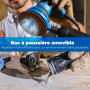 DongCheng Ponceuse excentrique 300 W, 125 mm, 6 vitesses, 4000-12000 tr/min avec dépoussiéreur et 10 types de papier de verre, P