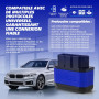 Sparco Dispositif de Diagnostic Automobile multimarque OBD2 Scanner Bluetooth 5.2 pour iOS et Android Lecteur de Codes d'erreur 
