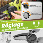 Mini Tronconneuse a Batterie 4000mAh, 8 Pouces 1300W Brushless Tronconneuse Électrique sans Fil avec Graisseur Automatique et Ch