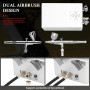 Ovaga 55PSI Kit Aérographe Portable, Set Aérographe Multi-Fonctions Double Action avec Compresseur pour Peinture, pour Décoratio