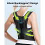 Rakiie Correcteur de posture pour femmes et hommes, soutien dorsal amélioré avec soutien renforcé, étirement des épaules avec ép