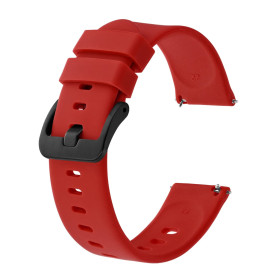 BISONSTRAP Bracelets de Montre en Silicone, Bracelets Minces à Dégagement Rapide, 14mm 16mm 17mm 18mm 19mm 20mm 22mm